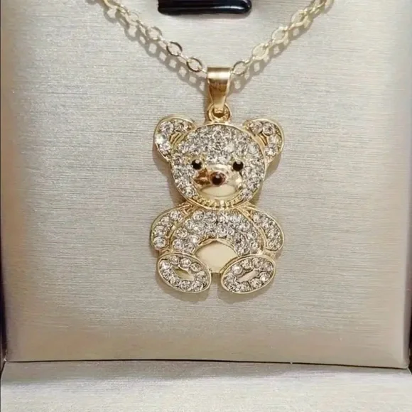 14 k gold plated cute Bear necklace!. - Picture 2 of 4